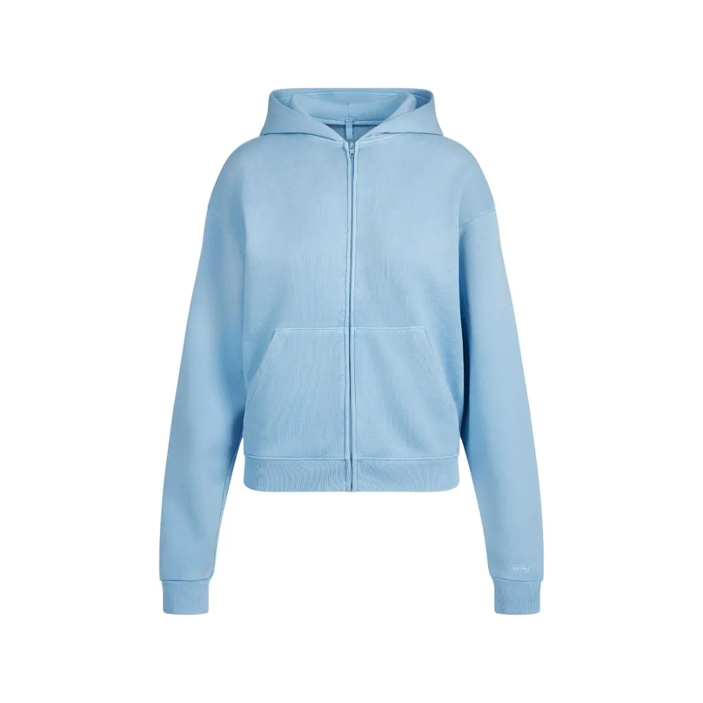 Skims French Terry Zip Up Hoodie in Blue Bell, Size Small - Image 5