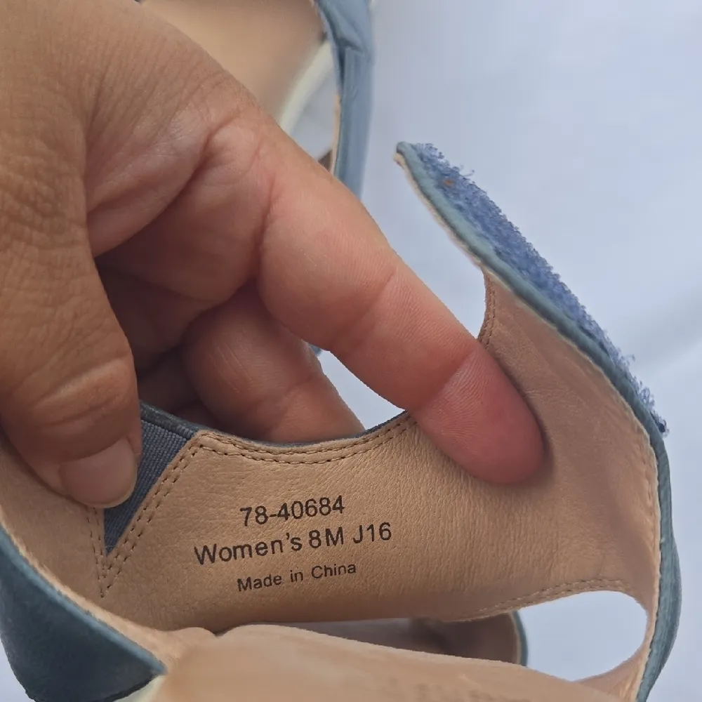 Johnston & Murphy   Blue Wedge Sandals - Image 6