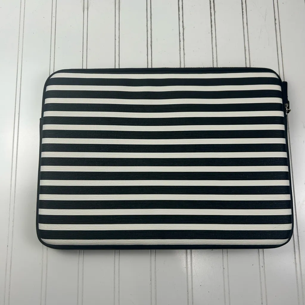 Kate Spade New York Black & White Striped Laptop Bag Sleeve - Image 5