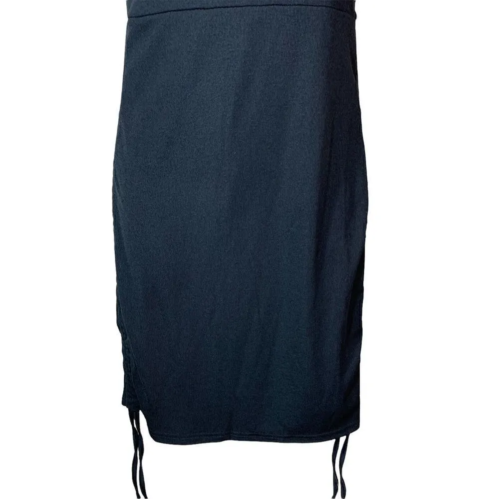  ‎Romwe black ruched spaghetti strap dress - Image 3