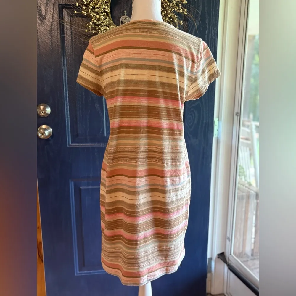 Lauren Ralph Lauren Striped Midi Dress in earthy tones size M - Image 8