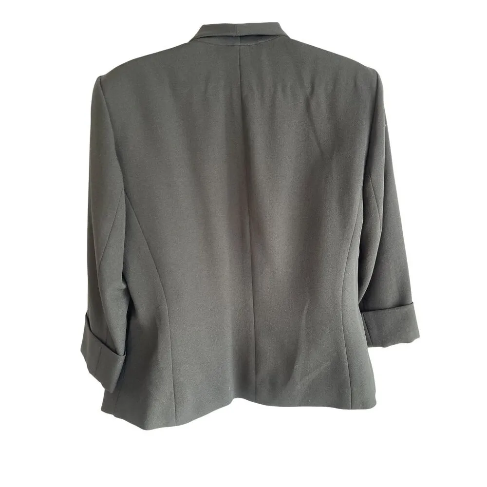 Nipon Boutique Black Open Front Jacket Blazer Size 6 12j - Image 2