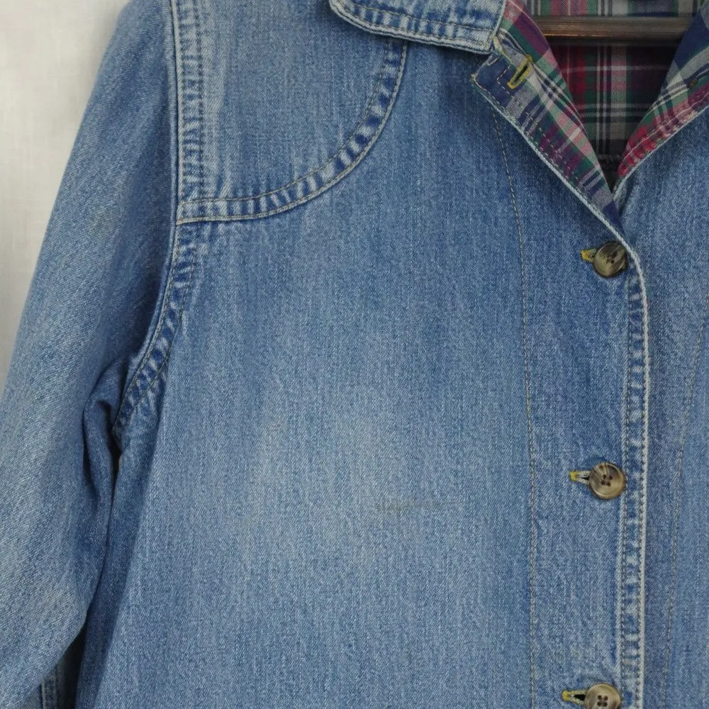 Vintage Ladies' Denim Field Barn Coat Size Petite Medium - Image 8