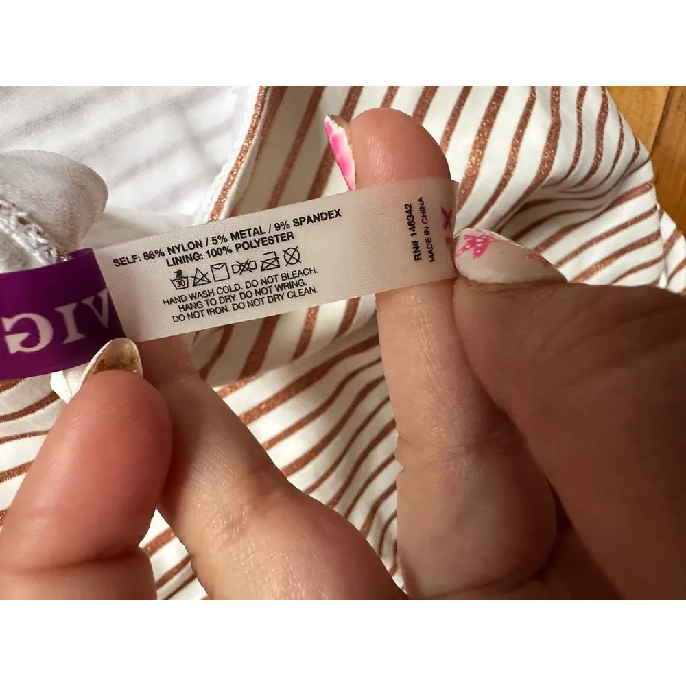 Vigoss Plus Size Striped Monokini Swimsuit - Image 12