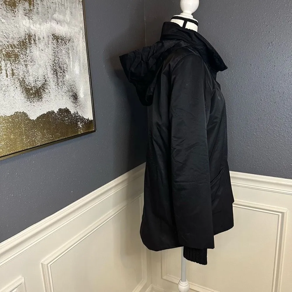 Eileen Fisher Mid Weight Transitional Coat in black - Image 6