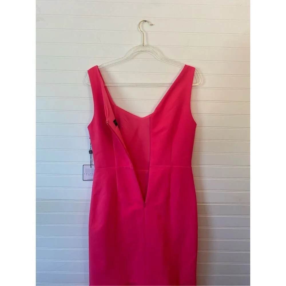 Laundry by Shelli Segal Hot Pink Ruffle Cocktail Dress - Image 6
