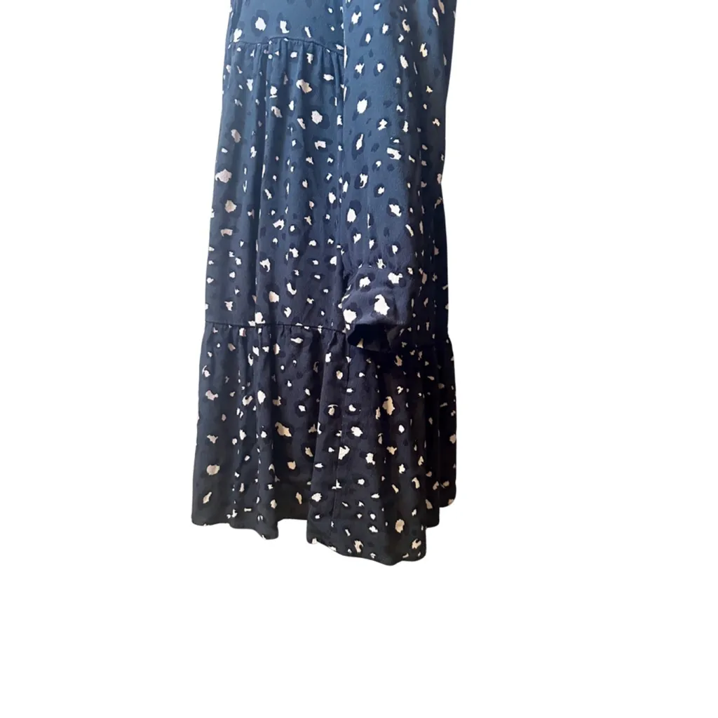 Seraphine Size 6 Teal Cheetah Dress Black - Image 10