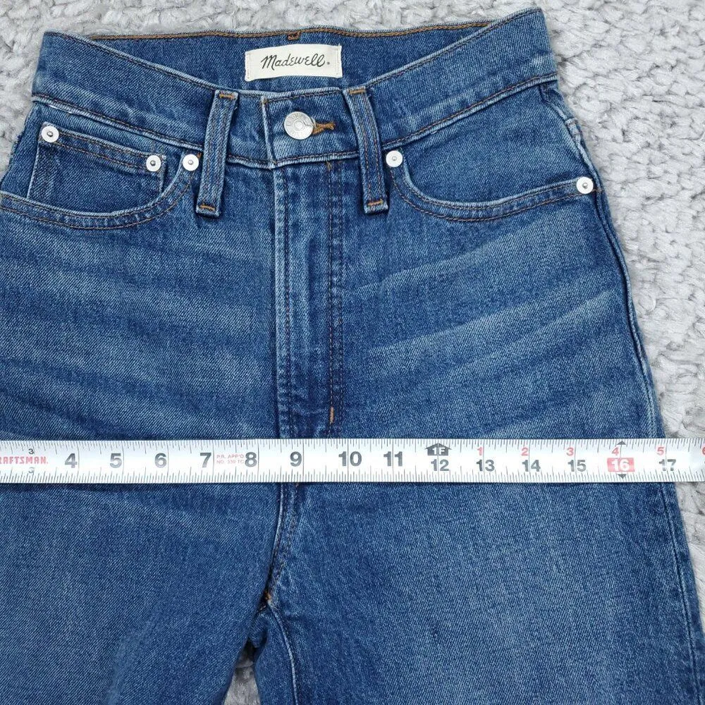 Madewell Tall Perfect Vintage Straight Jeans Blue Mayfield Wash Size 23T - Image 9