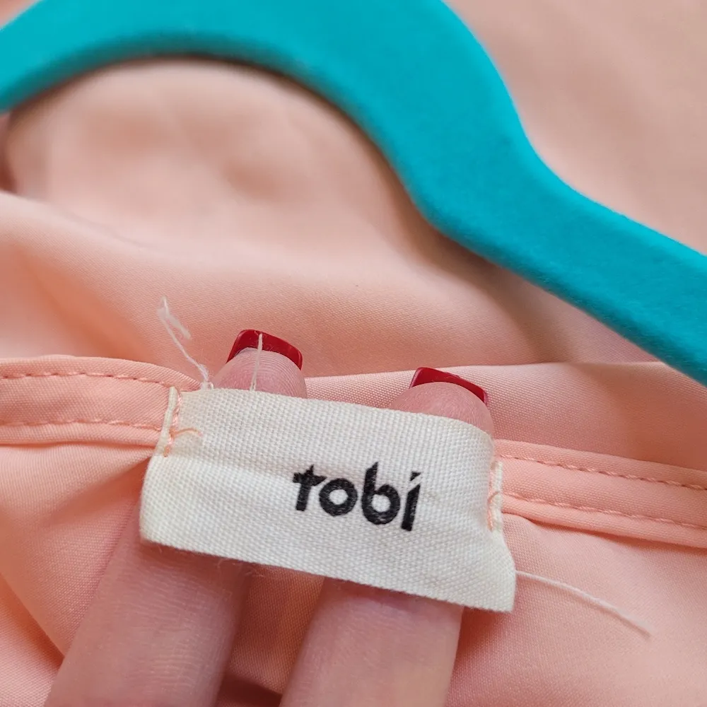 Tobi 3/4 Sleeve Peach Mini Dress - Image 10