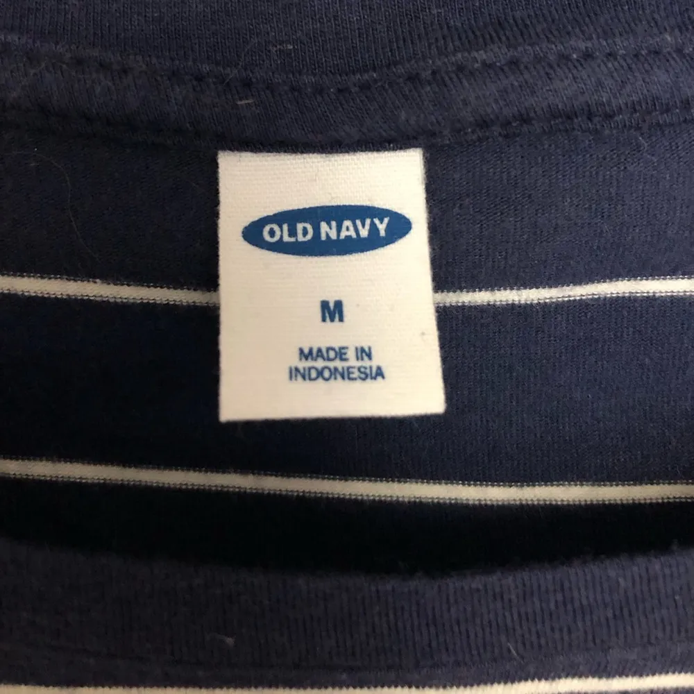 Ola Navy blue Striped short sleeve top size Medium - Image 3