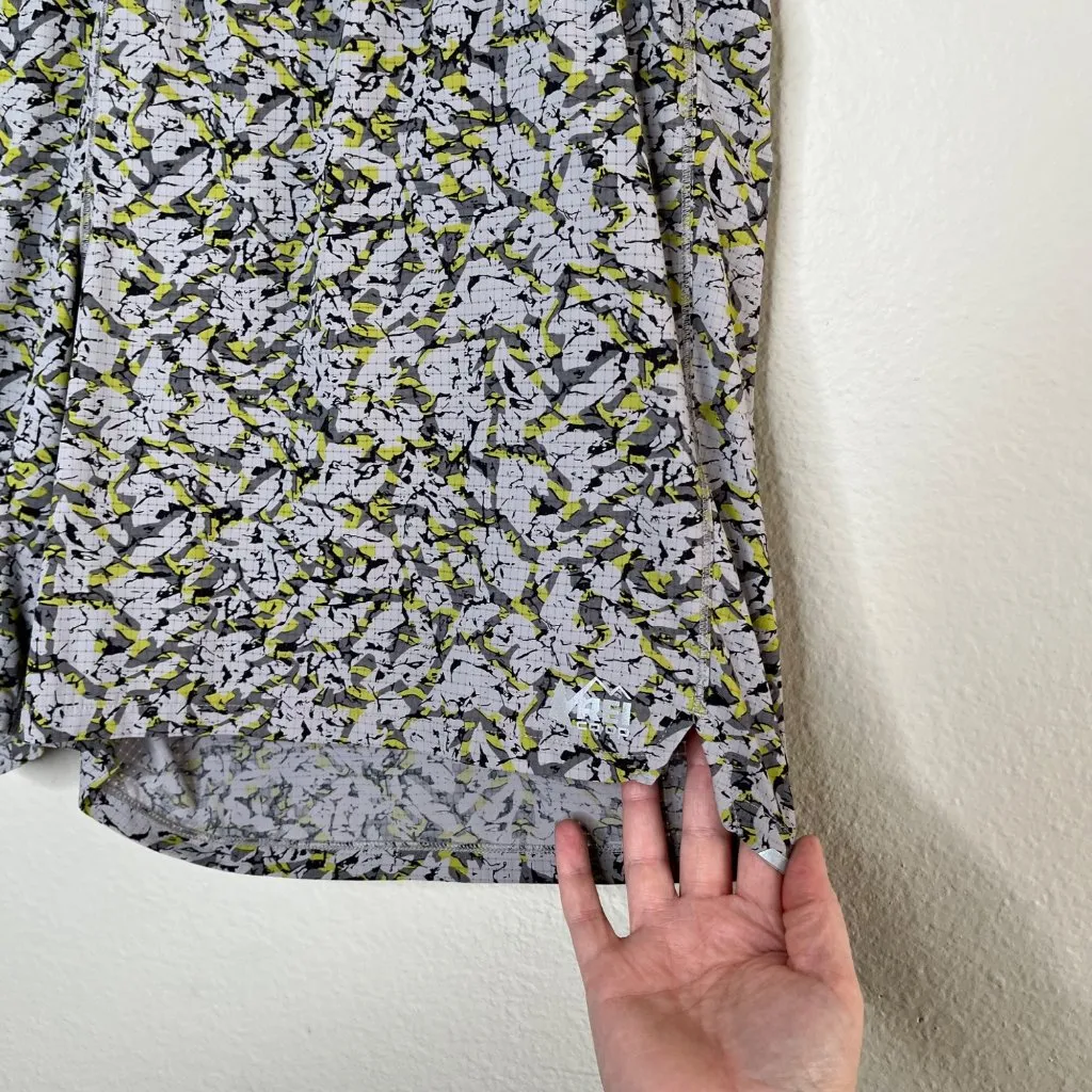 REI Co-Op Womens XL Swiftland Lined Active Running Shorts Gray Yellow - Image 5