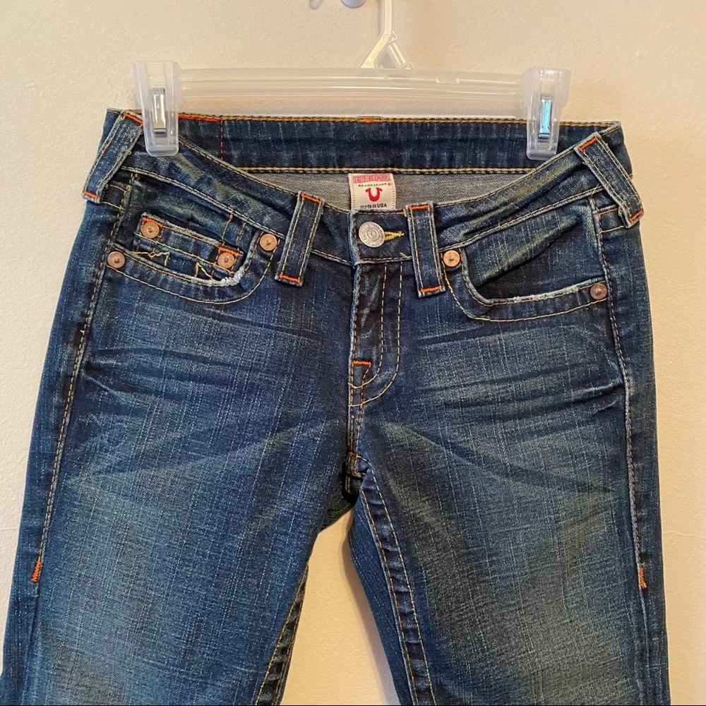 TRUE RELIGION Straight Leg Cropped Capri Jeans 27 - Image 3