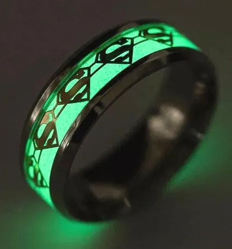 Glow In The Dark Gold Superman Ring Multiple - Image 2