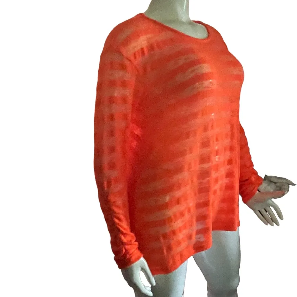 Oakley sheer striped long sleeve swim coverup - Image 3