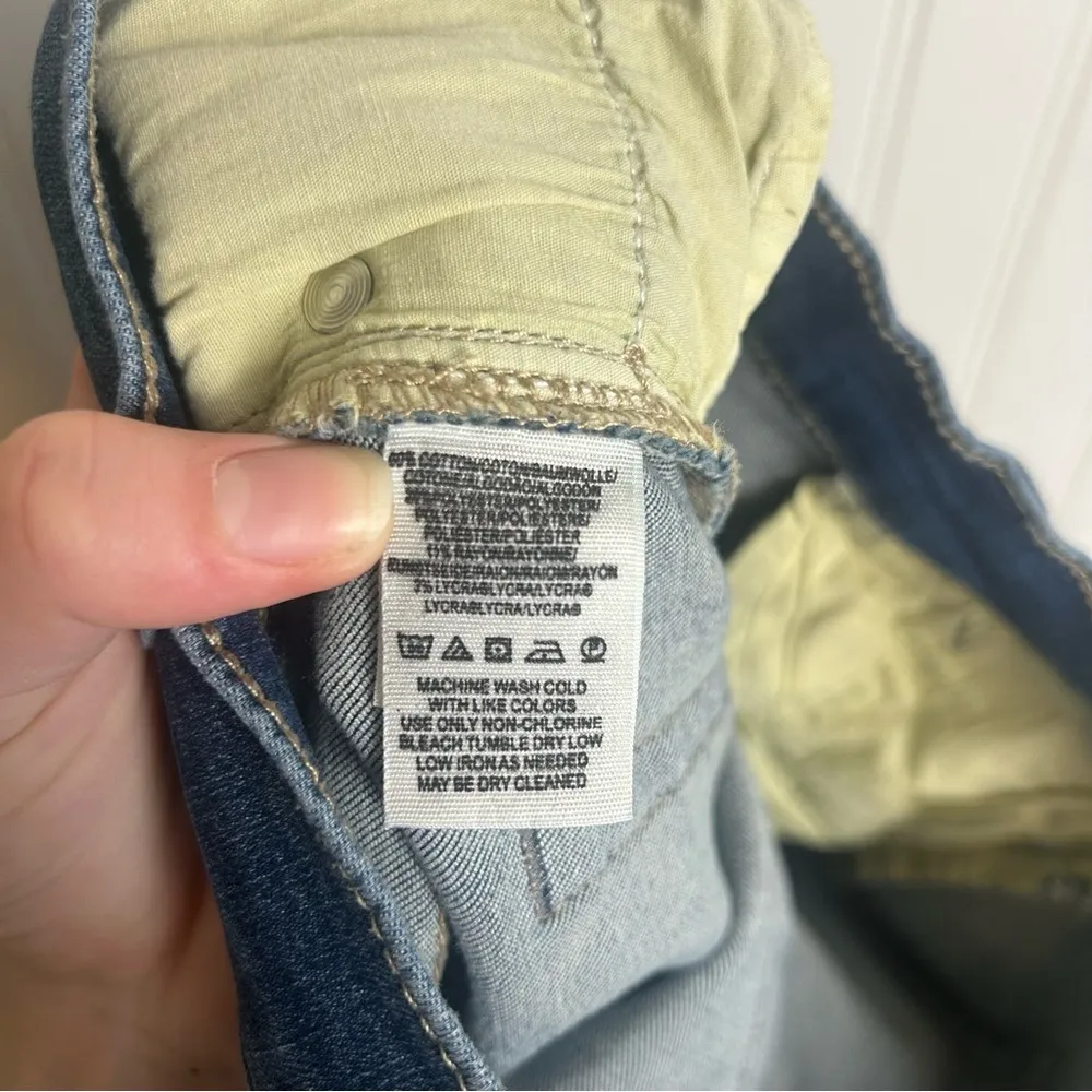 FREE PEOPLE Great Heights Frayed Skinny Jean Size 27 Stretch Denim F45 - Image 8