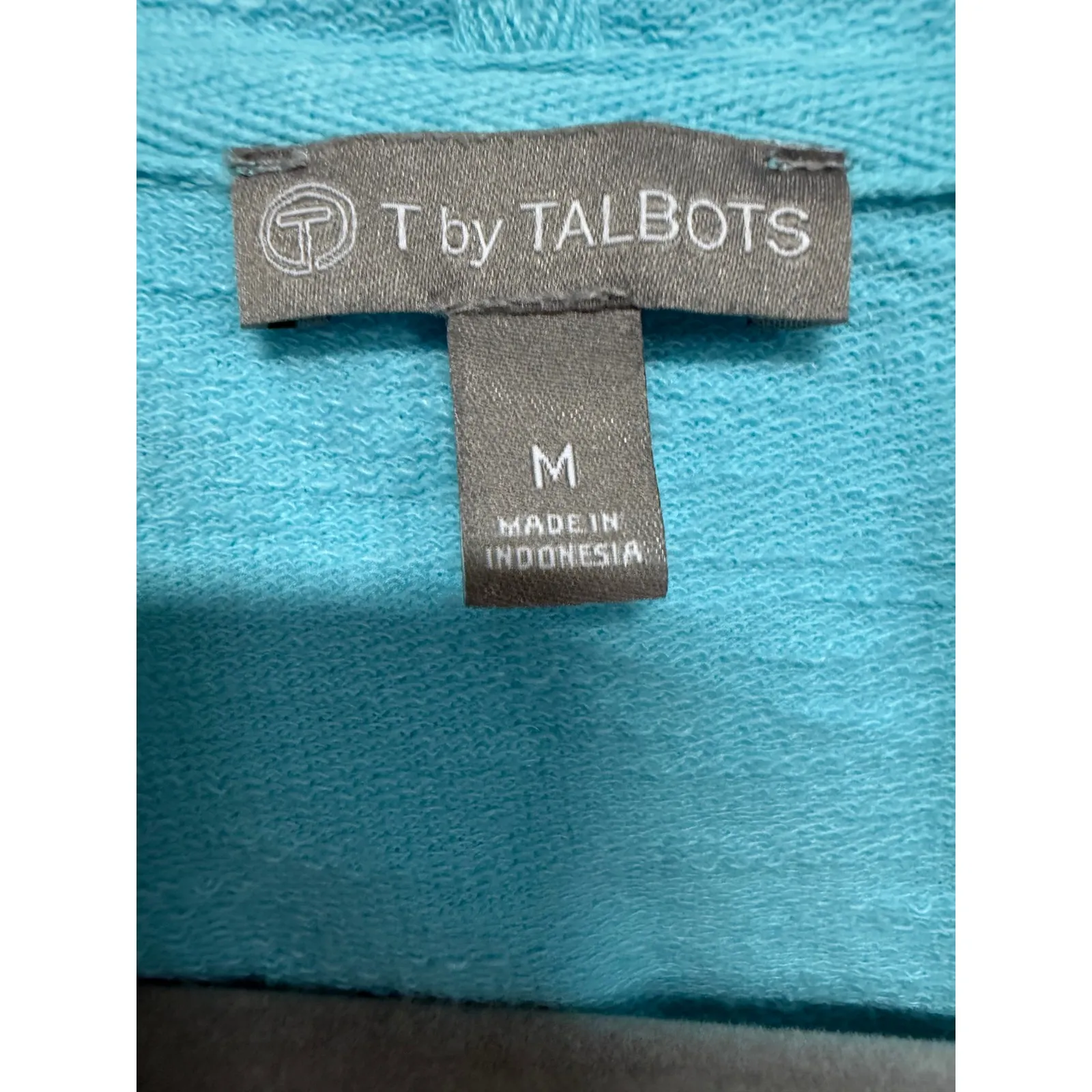 Talbots Cinched Hoodie Style Open Front Cardigan Lounge Active Size Medium - Image 7