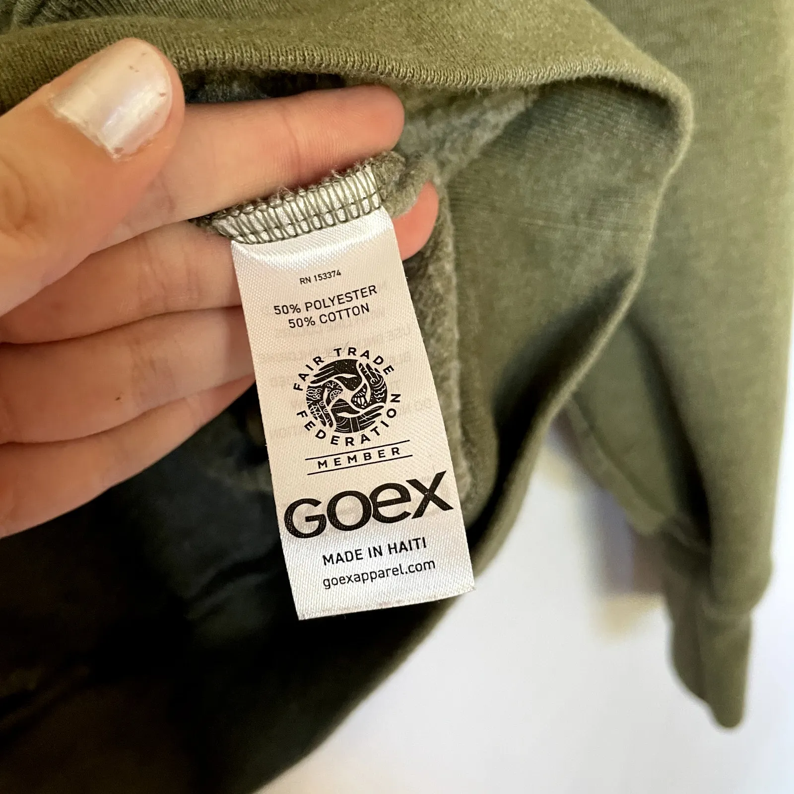 Go Ex Mukappa army green fleece lined sweater hoodie pullover kangaroo women's S - Image 5