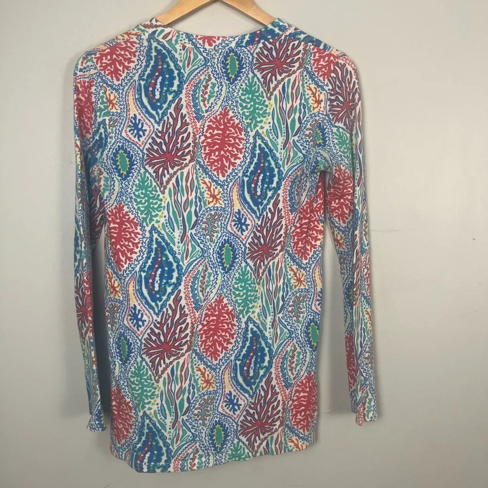 Lilly Pulitzer Women's Odette Tunic Multi Let Minnow Top size XS - Image 5