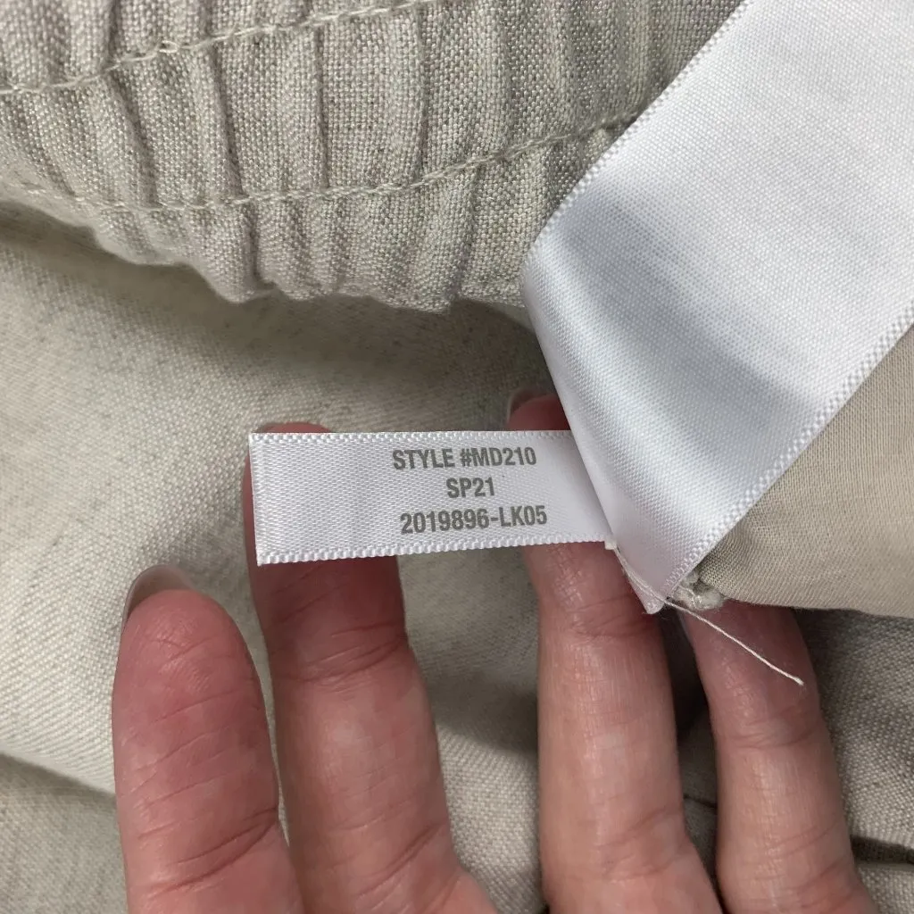 Madewell Flax Linen Blend Relaxed Track Trouser Ankle Pant S - Image 5