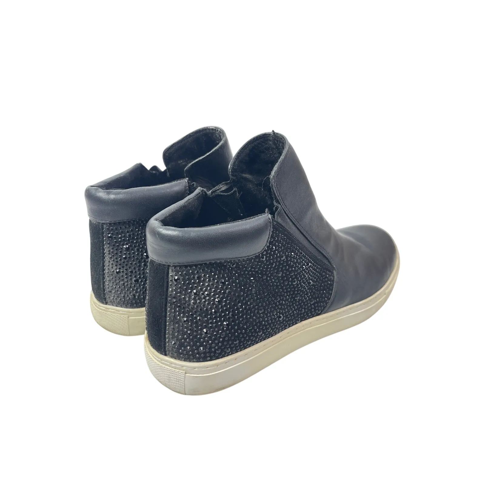 Kenneth Cole Kalvin Black Leather Beaded Slip On High Top Sneakers Shoes Size 10 - Image 4