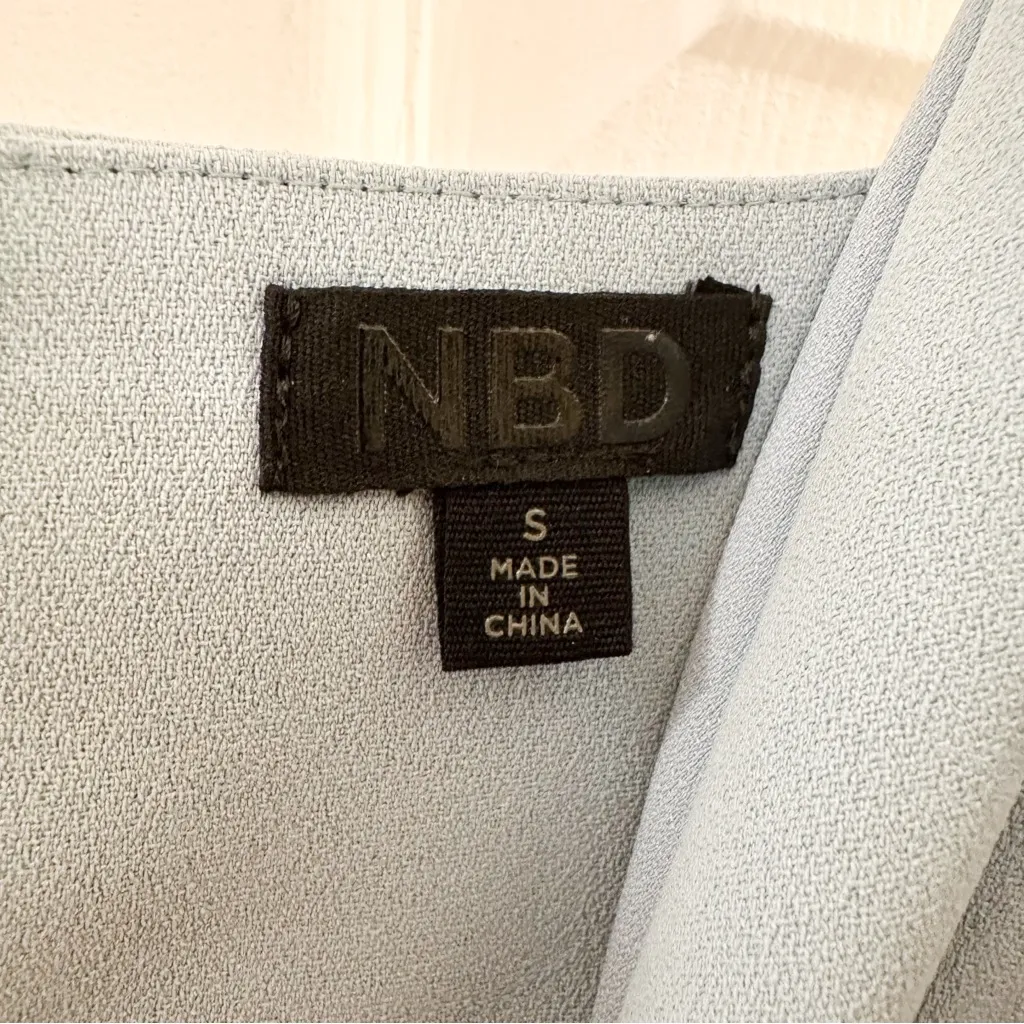 NBD x Revolve Henri Midi Dress in Shadow Blue Pleated cocktail sz Small - Image 6