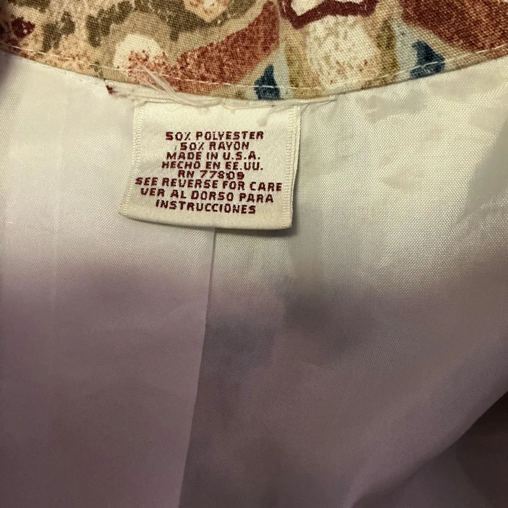 Vintage 80s Earthy Southwest pattern blazer Tan Size L - Image 2