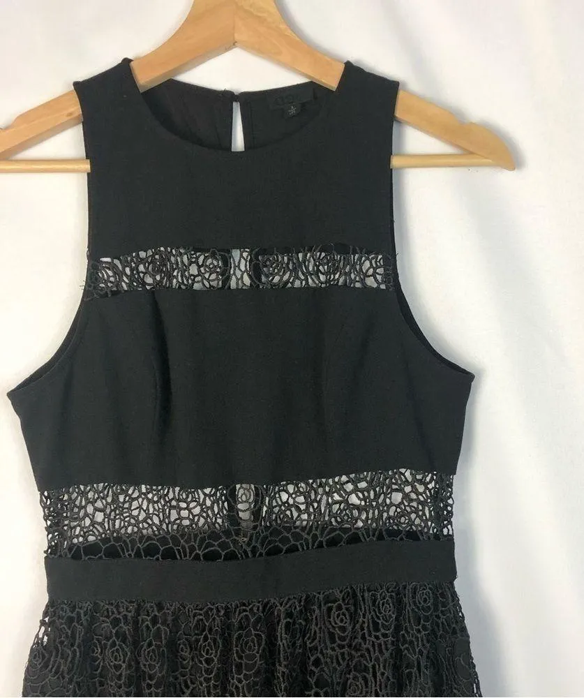 NBD Black Desire Lace Overlay Sleeveless Midi Dress S - Image 5