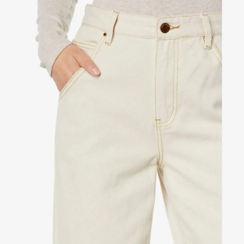 NWT Blank NYC Straight Leg Pants‎ Gold Metallic Detail in Warm Whispers Size 25 - Image 4