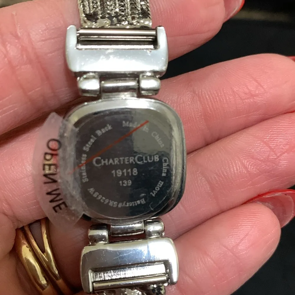 Charter Club women’s flip cover watch 25 mm NWOT removable piece to make small - Image 6
