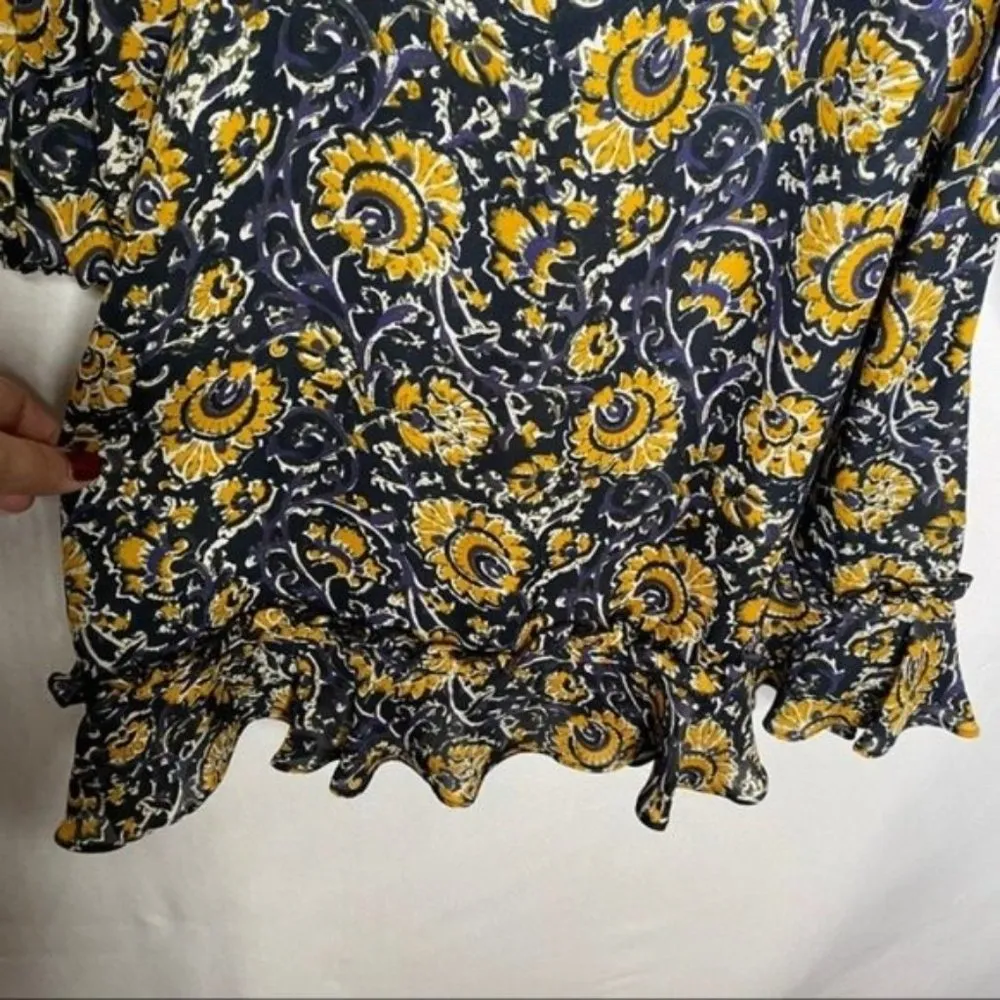 Veronica Beard Blue and Yellow Ida Dress Size 2 - Image 8