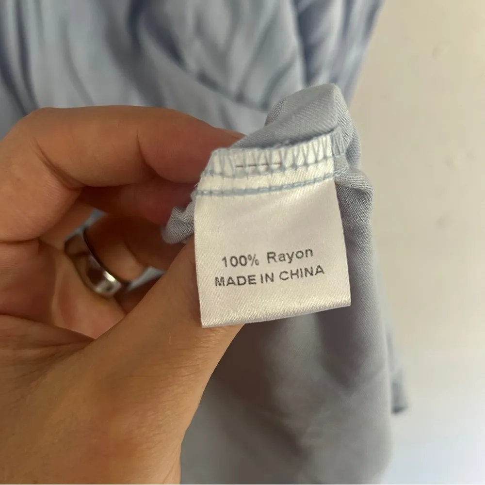 NWT Zesica Light Blue Midi Dress Stretch Comfy Casual Formal Summer Pastel XXL - Image 4