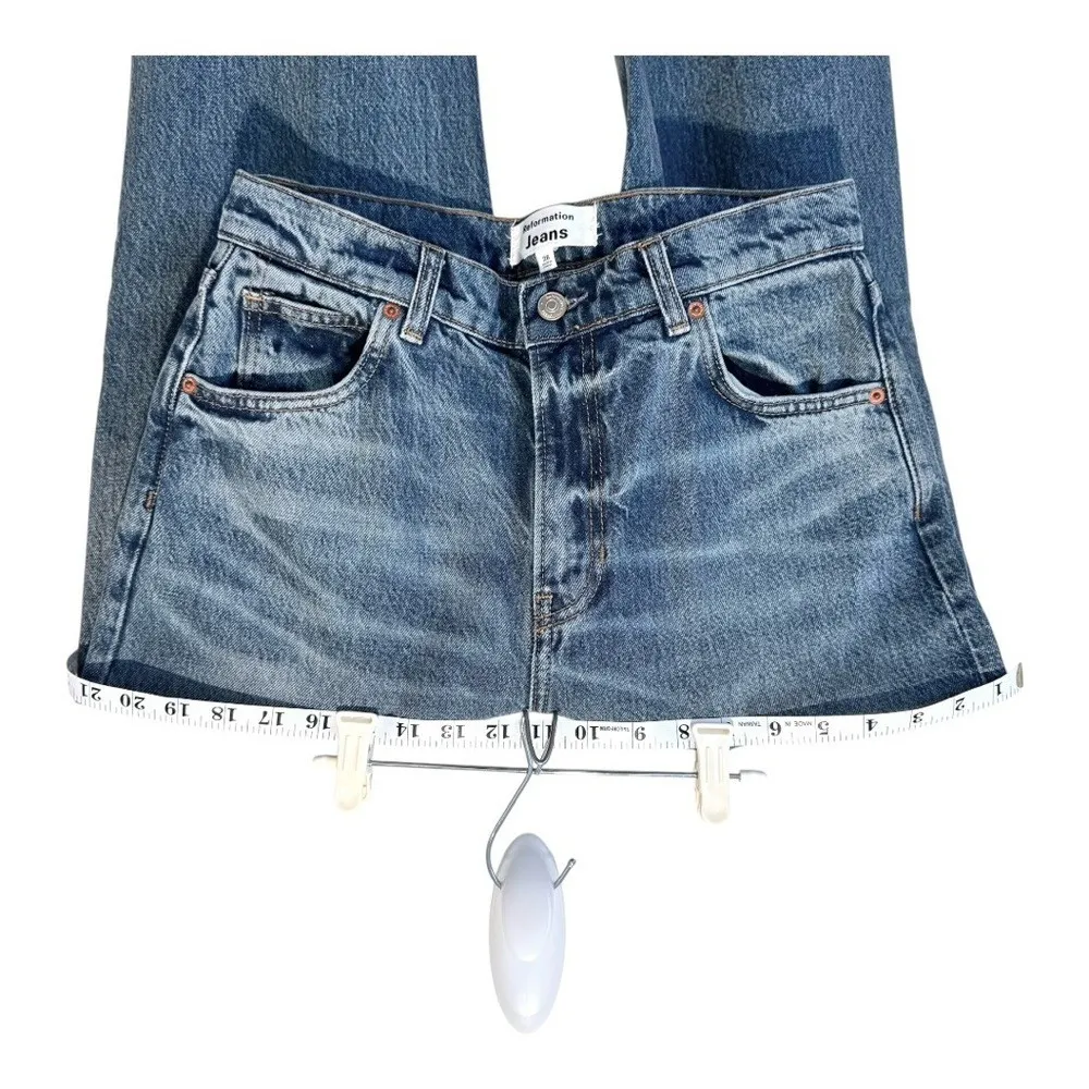 Reformation Abby High Rise Straight Jeans in "Galway", Size 28, NWT - Image 6