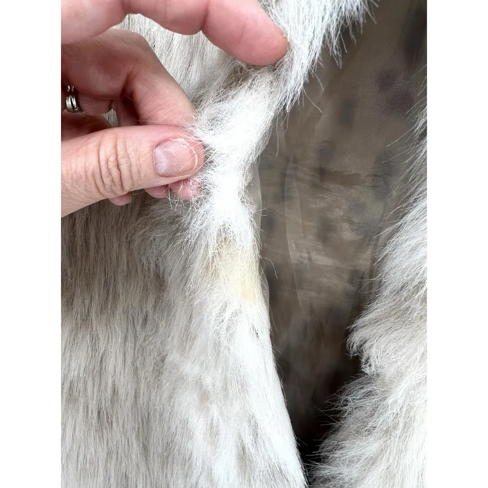 Betsy Johnson Faux Fur Vest Hook & Eye Small Cheetah Fuzzy Soft Classy - Image 4