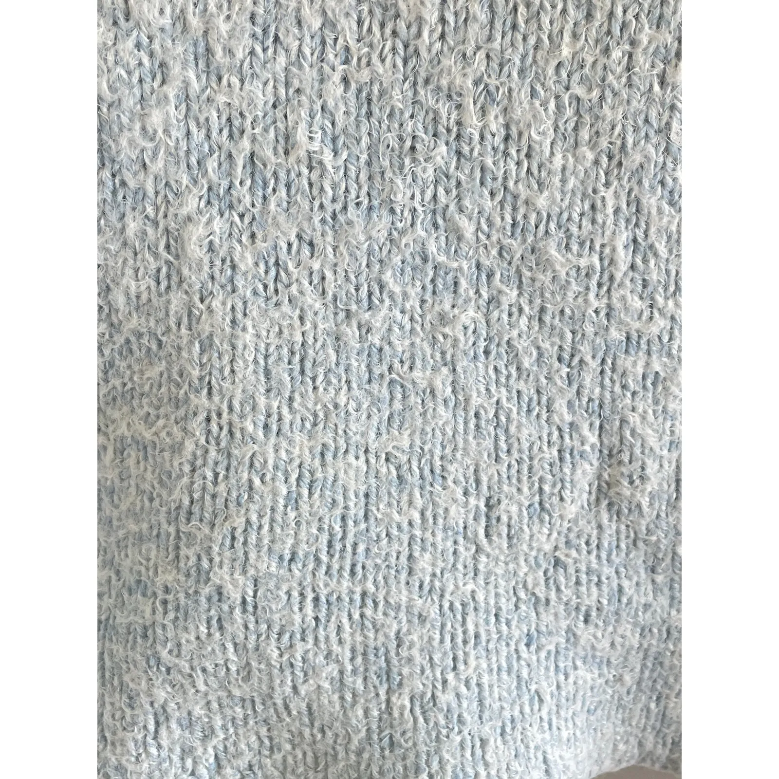 Anthropologie Sleeping on Snow Ice Blue Fuzzy Cowl Neck Sweater - Image 3