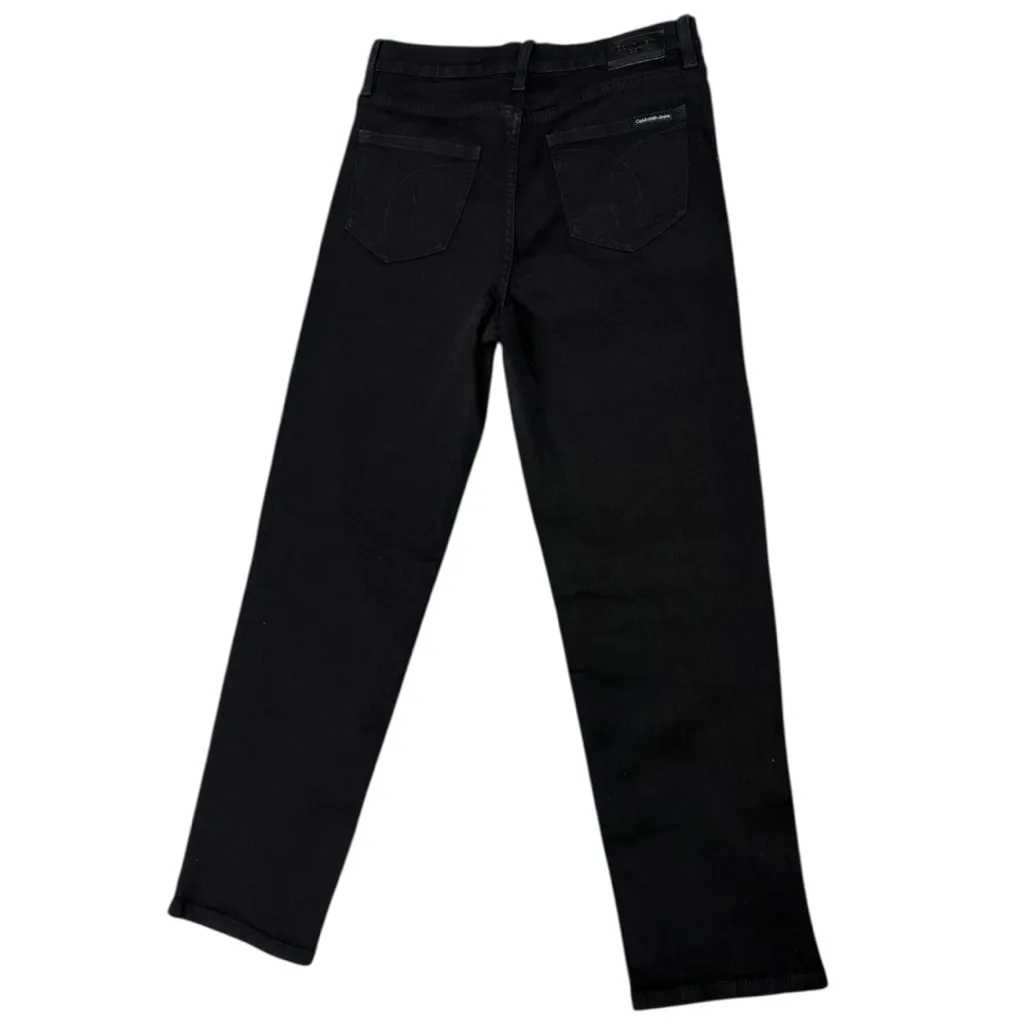 Calvin Klein Jeans Black Straight Leg Denim Pants Size 4 EUC - Image 9