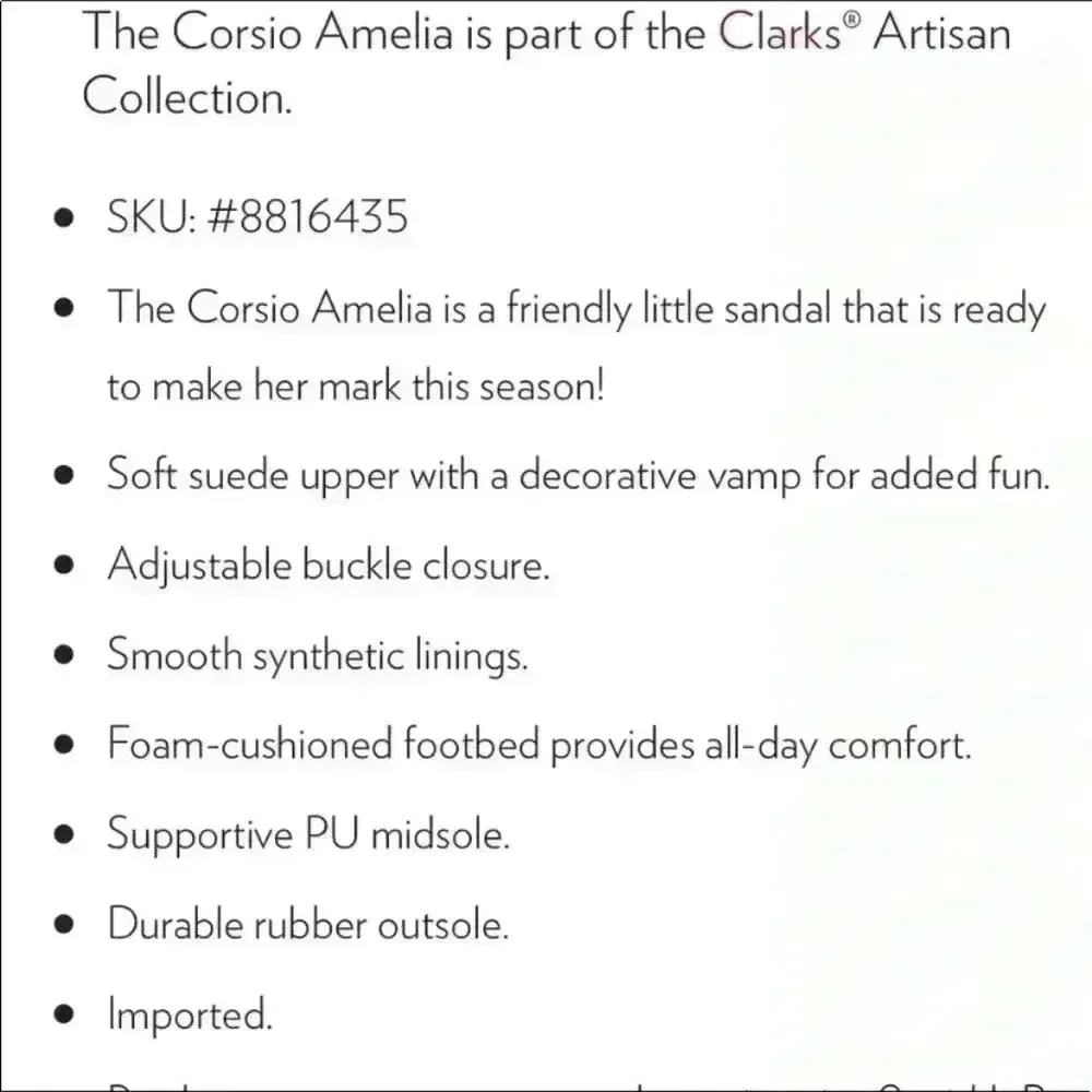 Clark’s Artisan Women's Corsio Amelia Black Soft Suede Sandals‎ Size 11 - Image 8