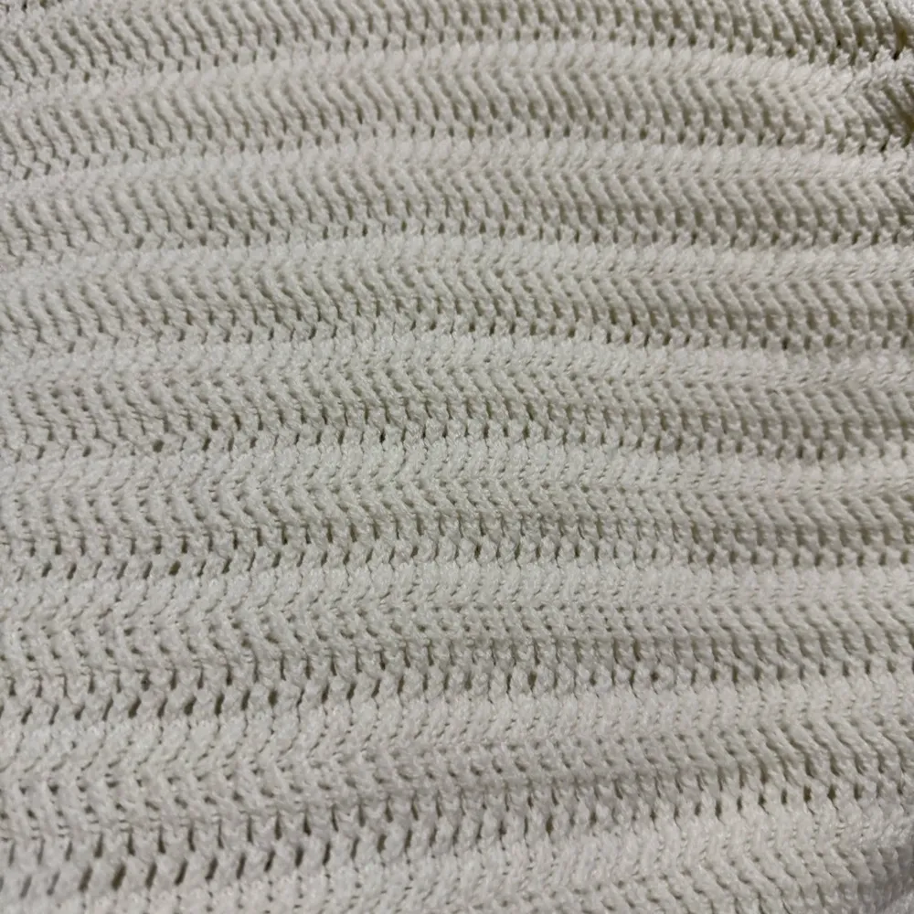 Rachel Zoe  Collared Cream Pointelle Knit Pullover Polo Sweater Size Large EUC - Image 6