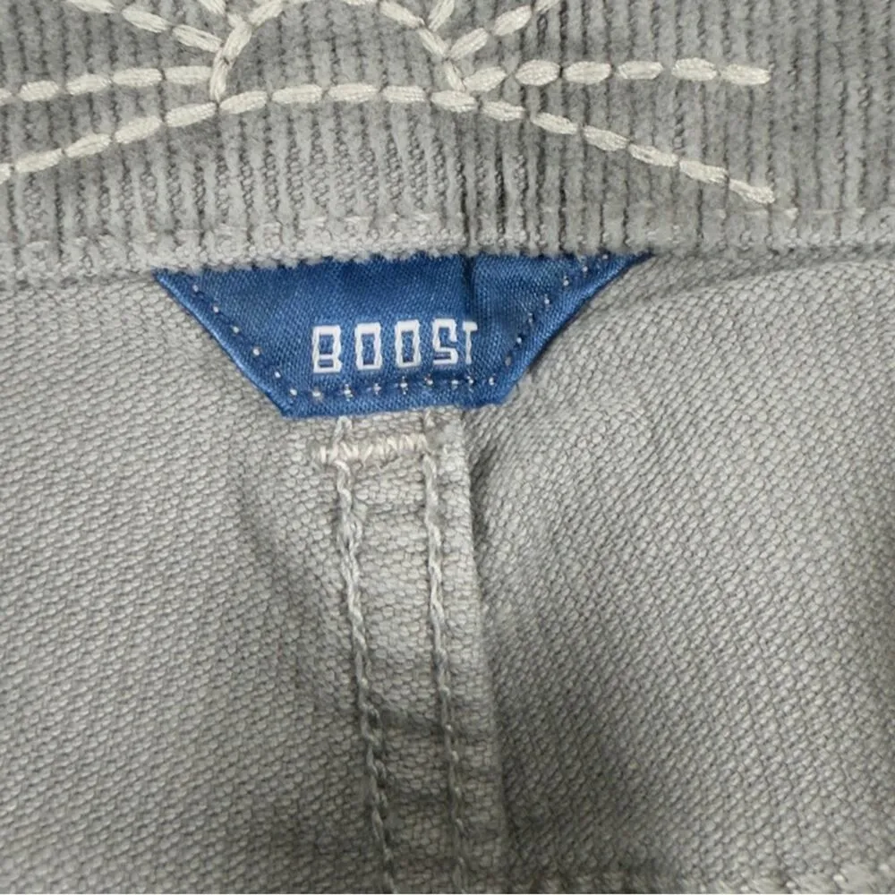 Daily Blue By AG Boost Corduroy Jeans Straight Leg High Rise Lead Grey Sz 28 NEW - Image 8