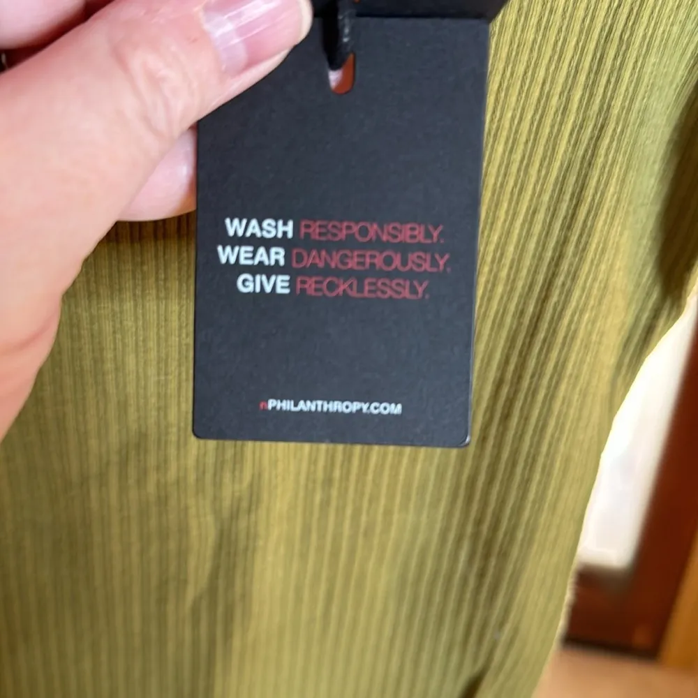 n:PHILANTHROPY Langley Olive Bodysuit Size Small - Image 10