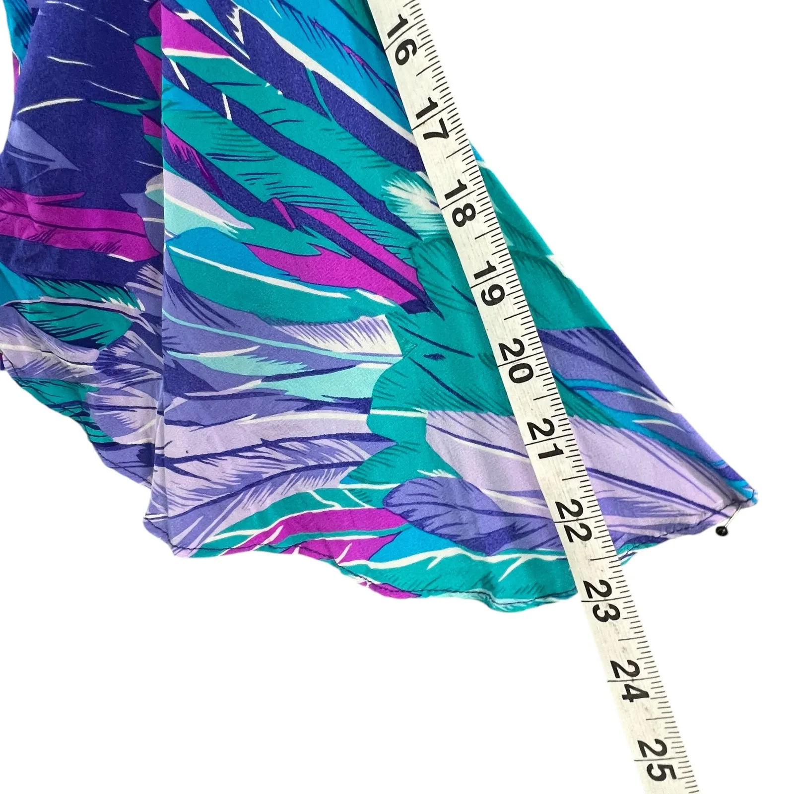 Alice & Trixie Tunic Dress XS Purple Multi Silk Lace Up Bell Sleeve Boho Resort - Image 10