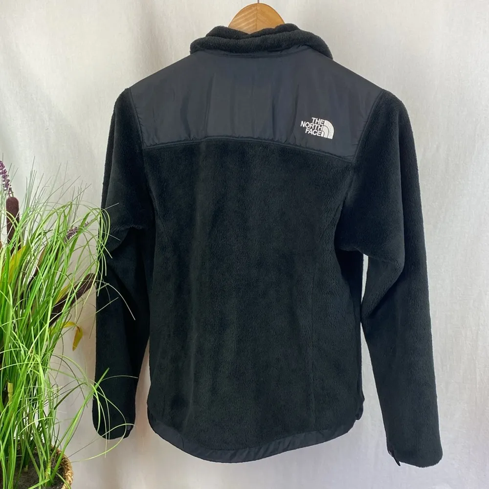 North Face Black Zip Cozy Fuzzy Fleece Long Sleeve Sport Jacket XS - Image 2