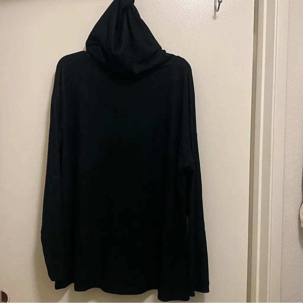 Max Mia Womens Soft Black Hoodie Pullover Sweatshirt 2XL XXL Viscose Blend Size 2X - Image 6