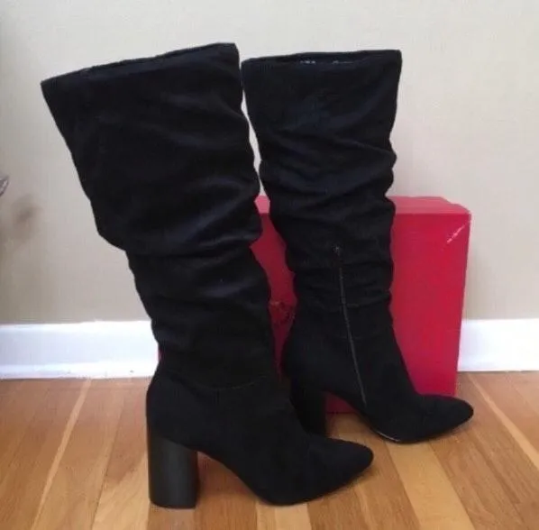 Khandi Faux Suede Tall Slouch Boots - Image 6