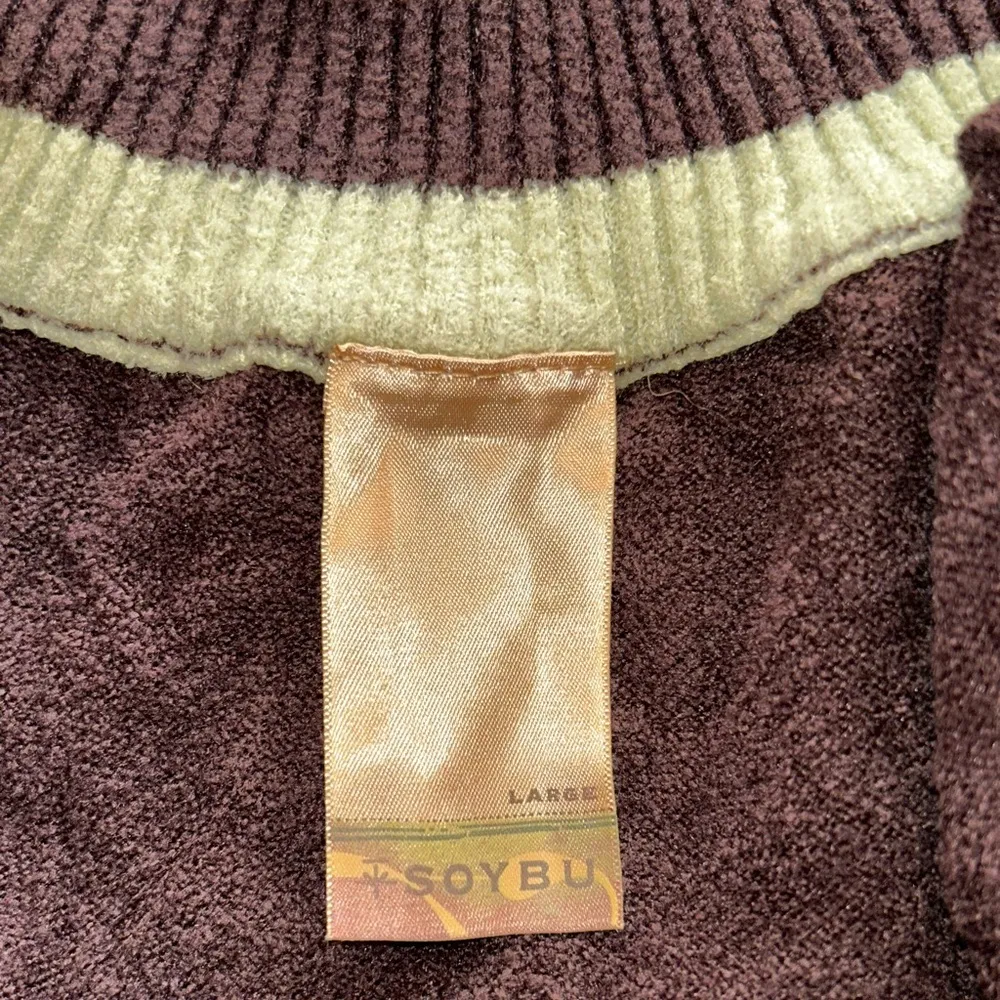 Soybu brown full zip sweater - Image 3