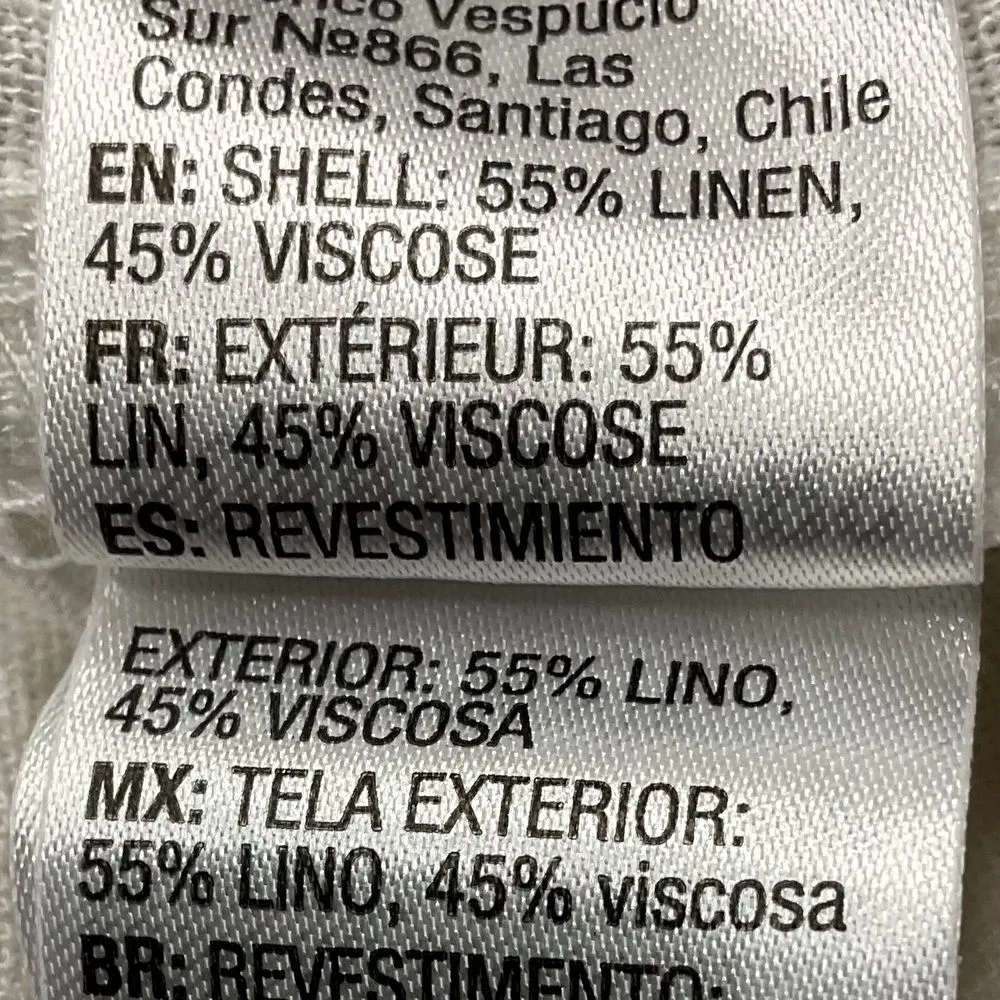 Roxy Women's Oceanside Board Riders‎ Beach Pants Size L Cream Beige Linen Blend - Image 12