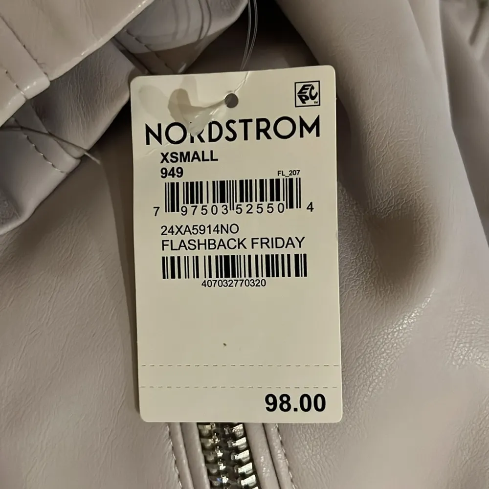 Lavender faux leather Moto jacket XS NWT. - Image 12