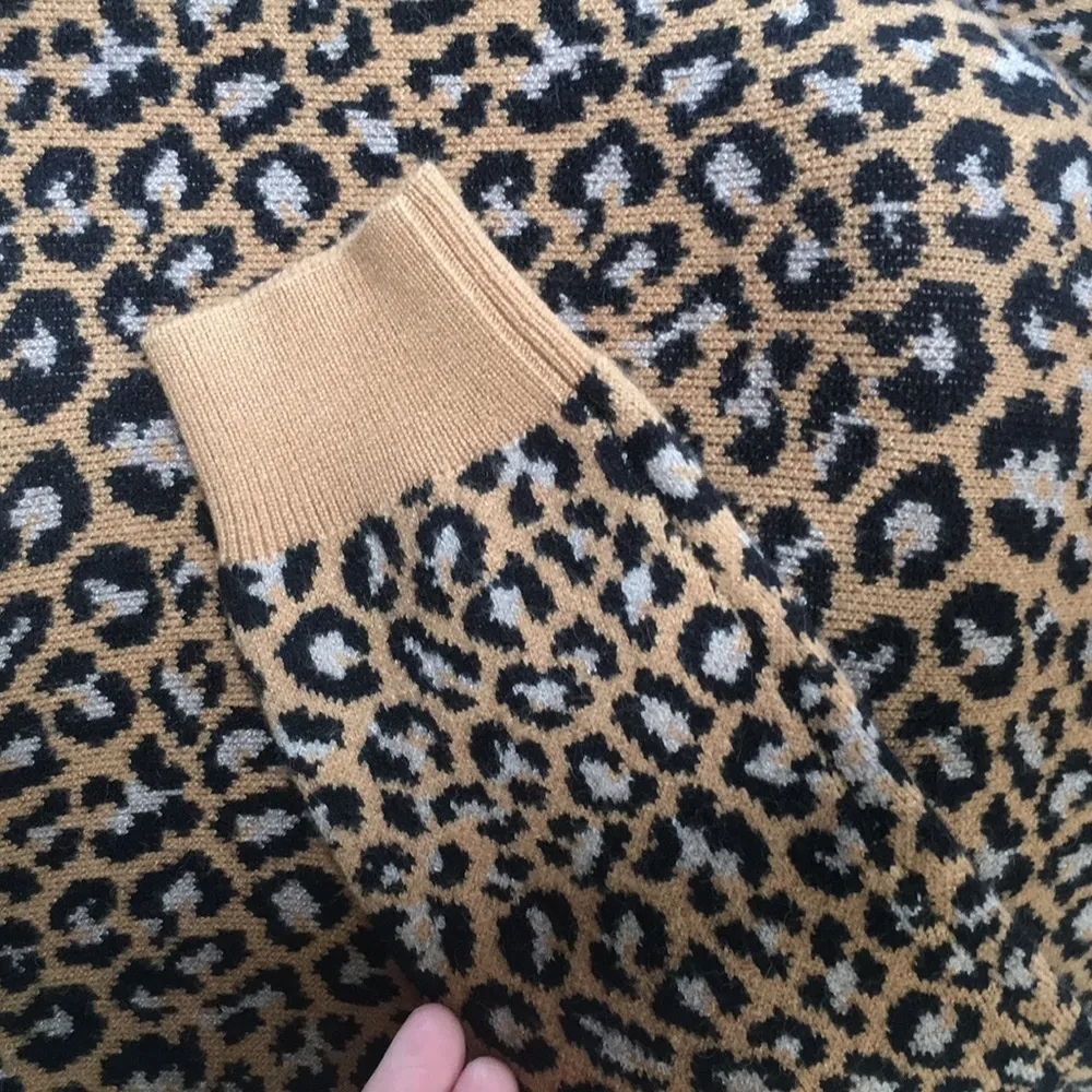 LeRumi Leopard Print “Talia” Sweater Bodycon Dress - Image 6