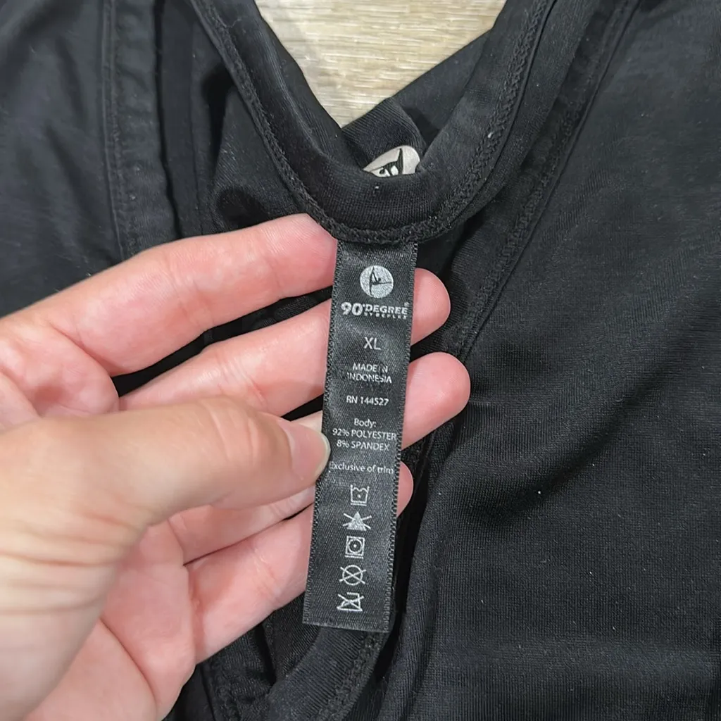 90 Degree By Reflex Black Cap Sleeve Relaxed T - Image 2