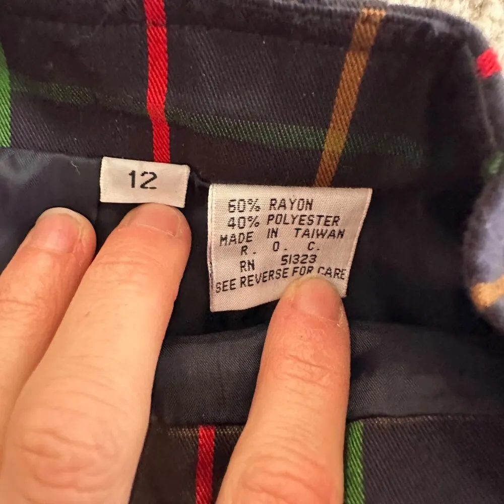 Vintage 80s/90s Chaus Plaid Midi Retro - Image 2