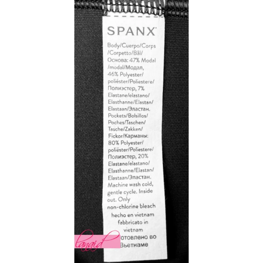 Spanx AirEssentials Mock Neck Striped Track Jumpsuit Very Black Wide Leg Romper - Image 12